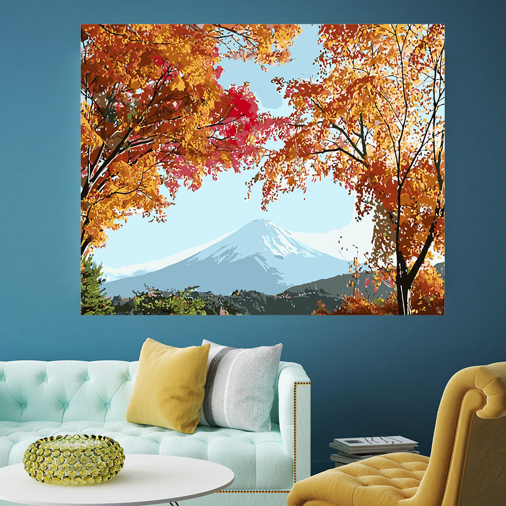 DIY Painting by number kit | Beautiful snow mountain
