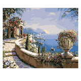DIY Painting by number kit | Beautiful view of the seaside