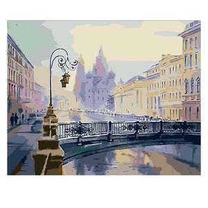 DIY Painting by number kit | Beautiful city street