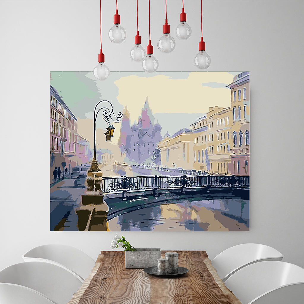 DIY Painting by number kit | Beautiful city street