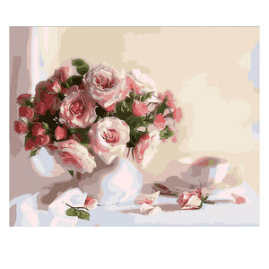 DIY Painting by number kit | Beautiful flowers