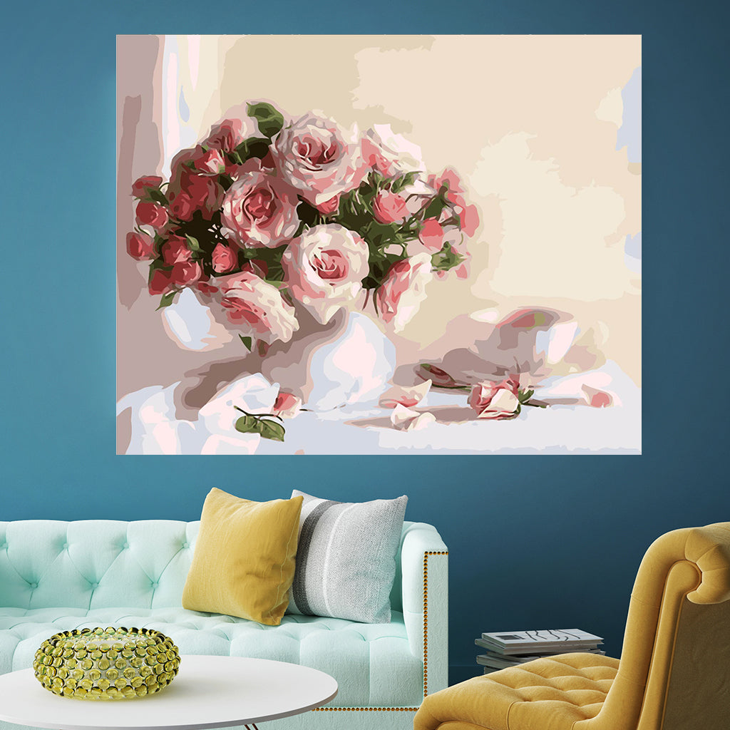 DIY Painting by number kit | Beautiful flowers