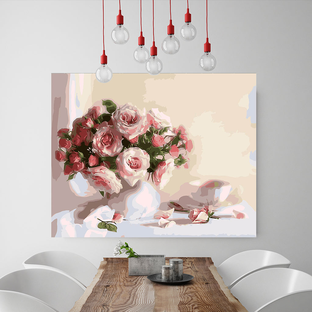 DIY Painting by number kit | Beautiful flowers