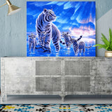 DIY Painting by number kit | Tiger Father and Son