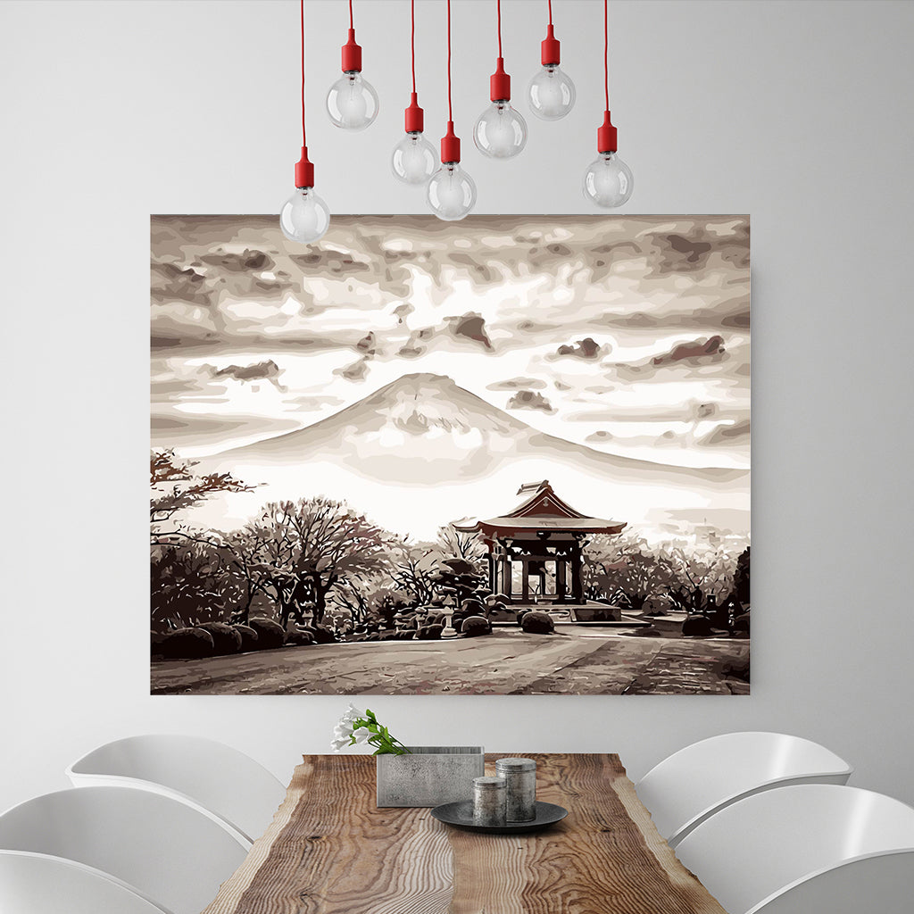 DIY Painting by number kit | A pavilion