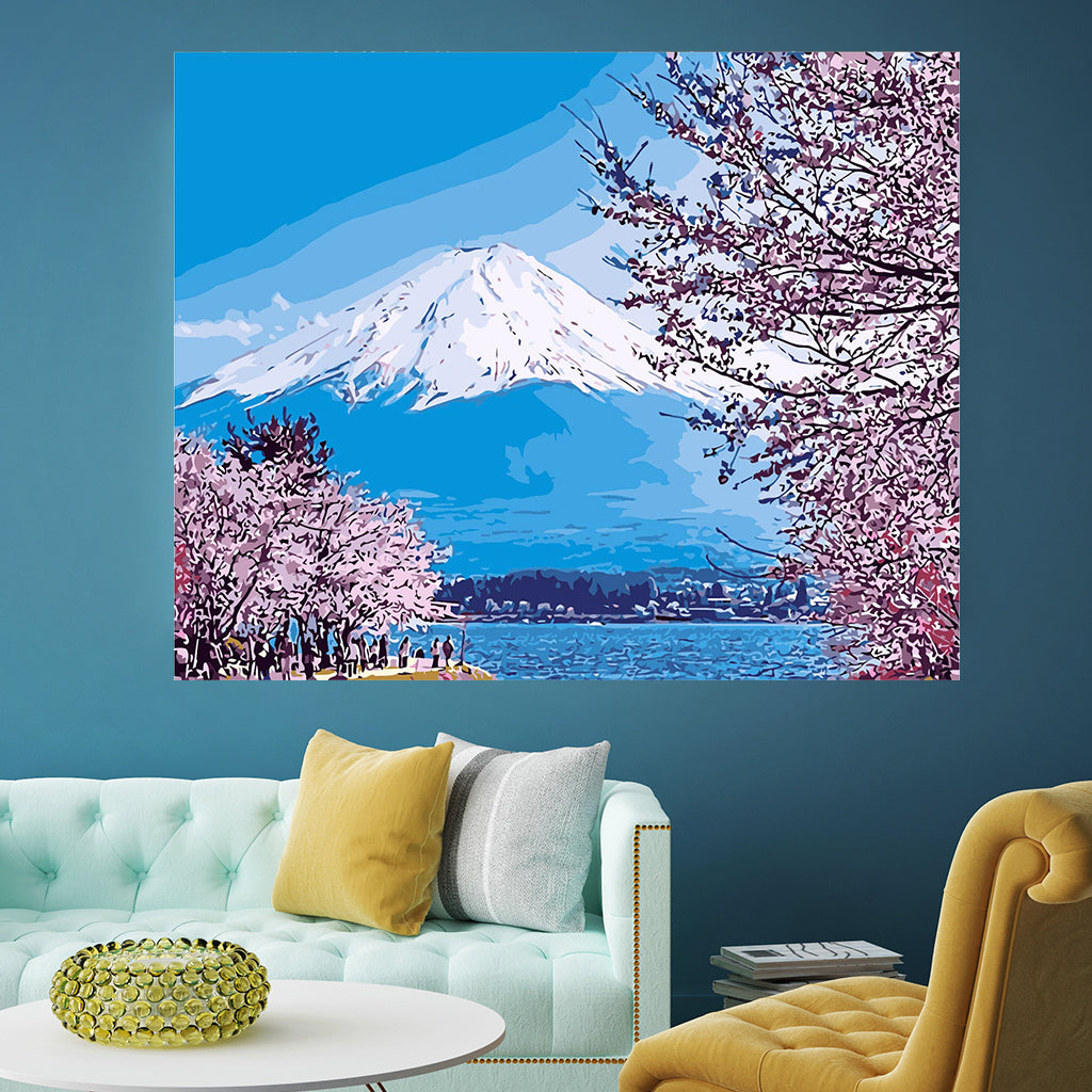 DIY Painting by number kit | Beautiful snow mountain