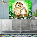 DIY Painting by number kit | Cute owls