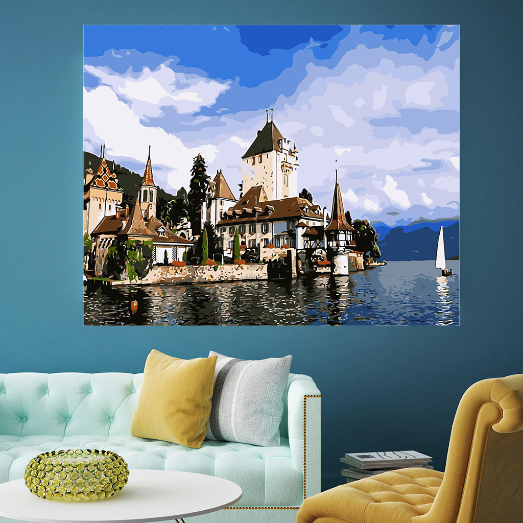 DIY Painting by number kit | House on the sea