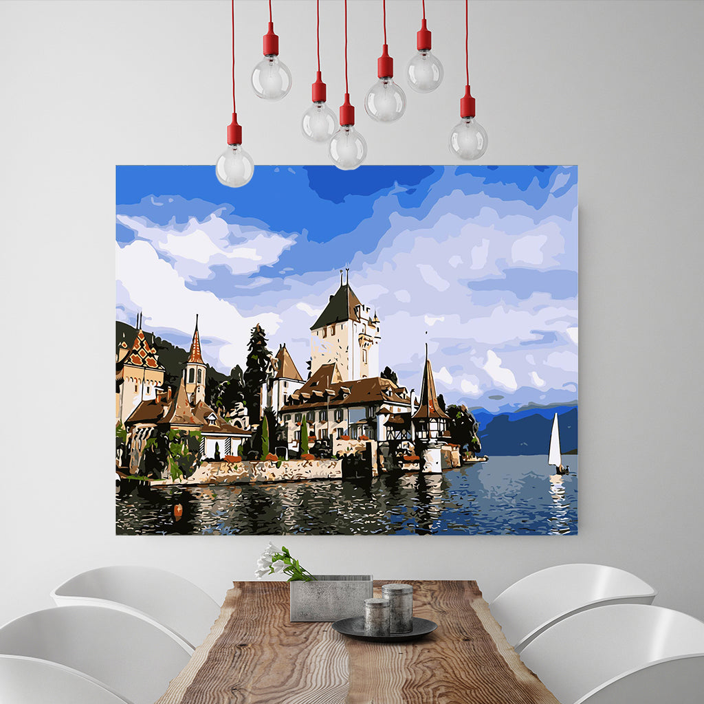DIY Painting by number kit | House on the sea