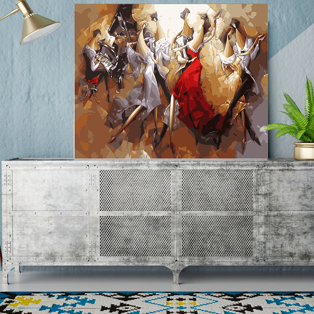 DIY Painting by number kit | Men and women dancing
