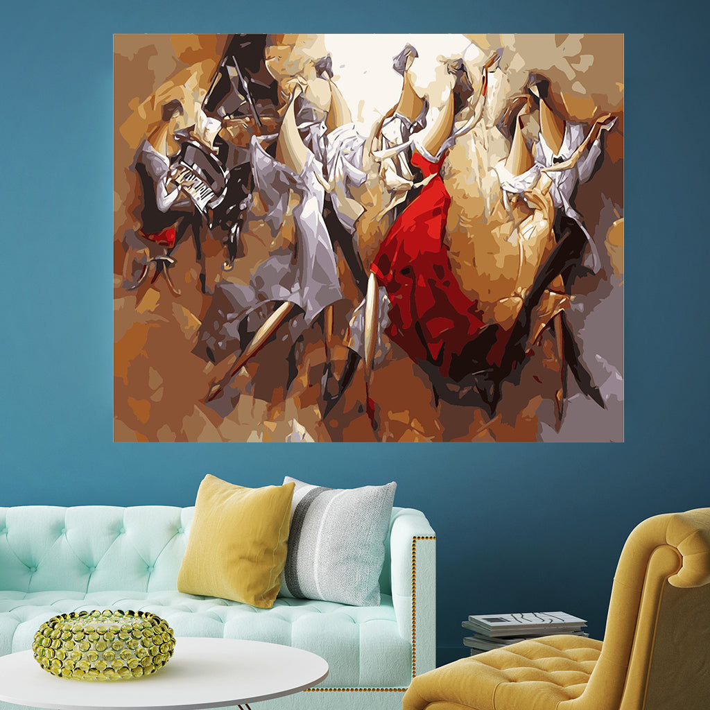 DIY Painting by number kit | Men and women dancing