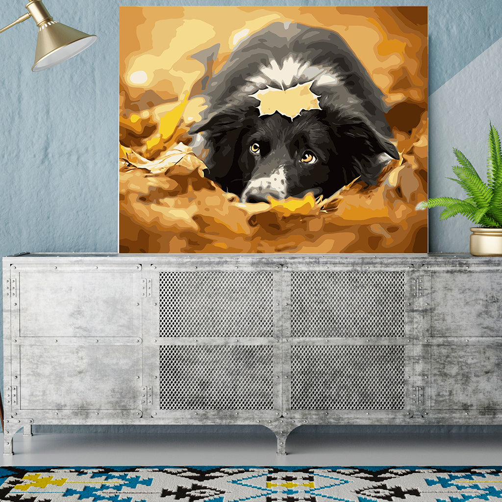 DIY Painting by number kit | Cute dog