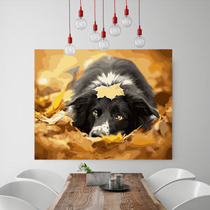 DIY Painting by number kit | Cute dog
