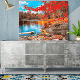 DIY Painting by number kit | Lake scenery