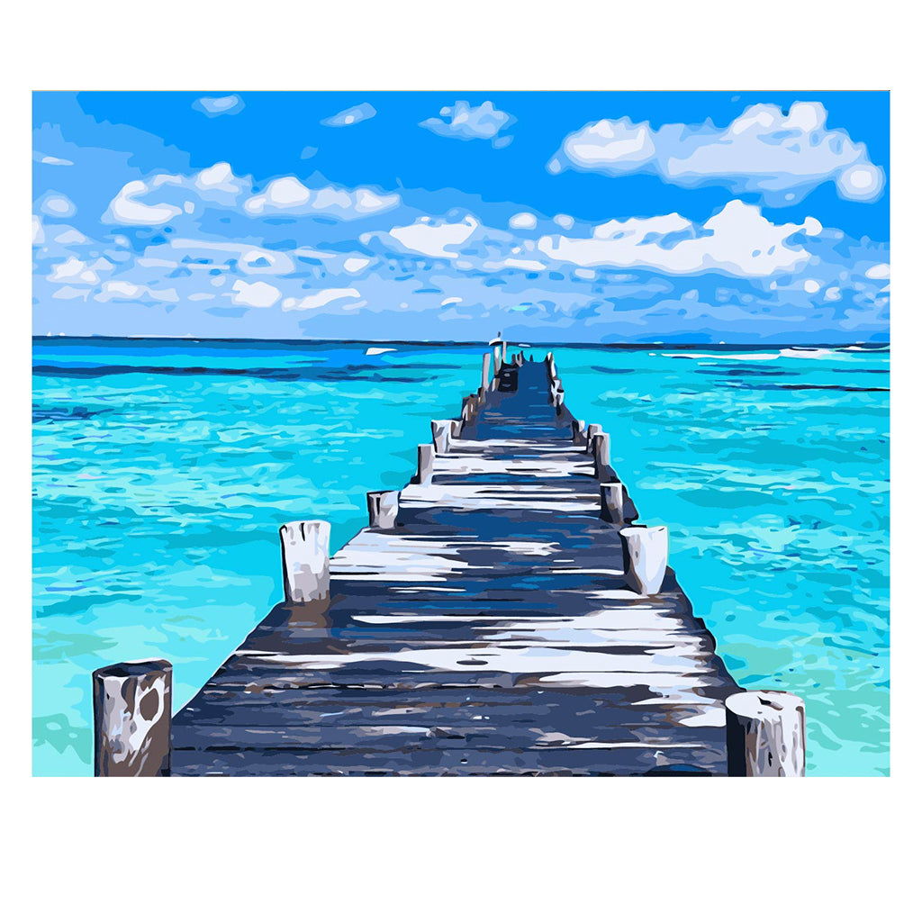 DIY Painting by number kit | Plank road by the sea