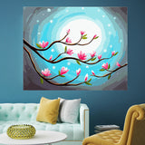 DIY Painting by number kit | Beautiful peach blossom