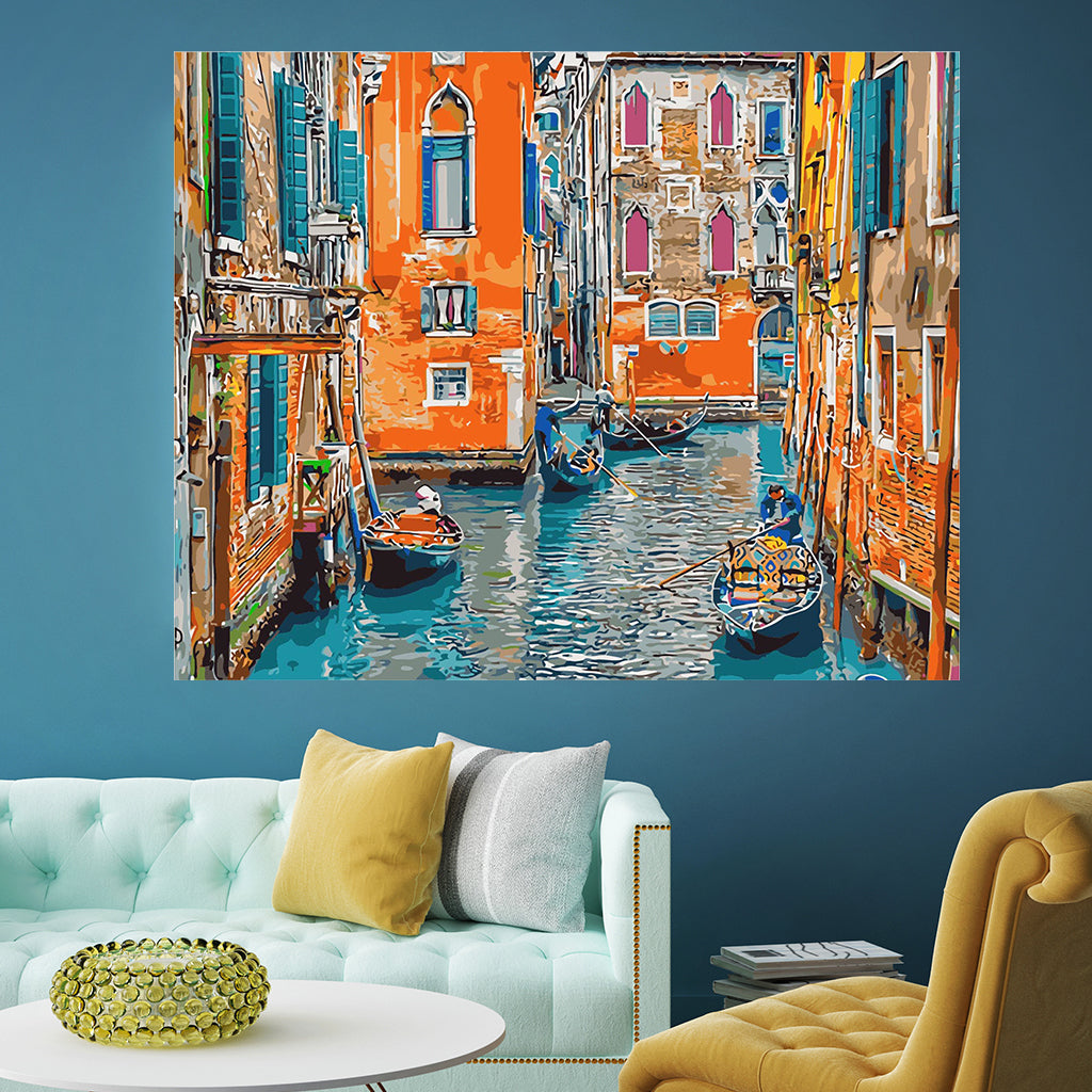 DIY Painting by number kit | Venice's waterways