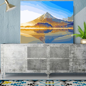 DIY Painting by number kit | Snow mountain