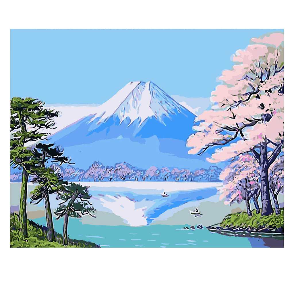 DIY Painting by number kit | Snow mountain