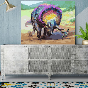 DIY Painting by number kit | Dinosaurs