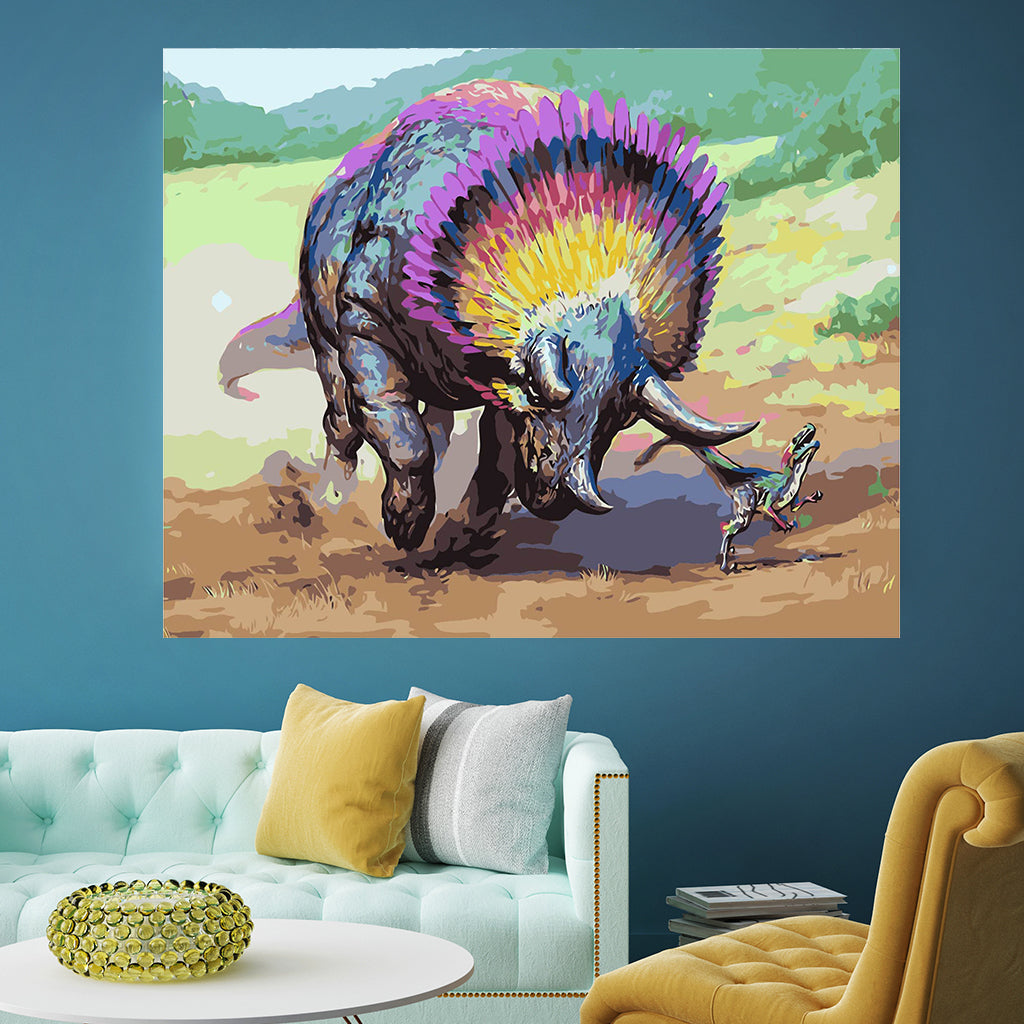 DIY Painting by number kit | Dinosaurs
