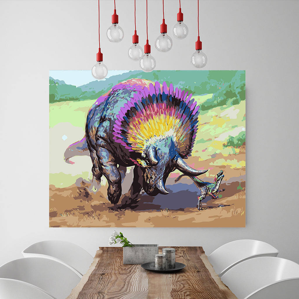 DIY Painting by number kit | Dinosaurs