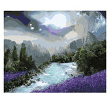 DIY Painting by number kit | Mountain river
