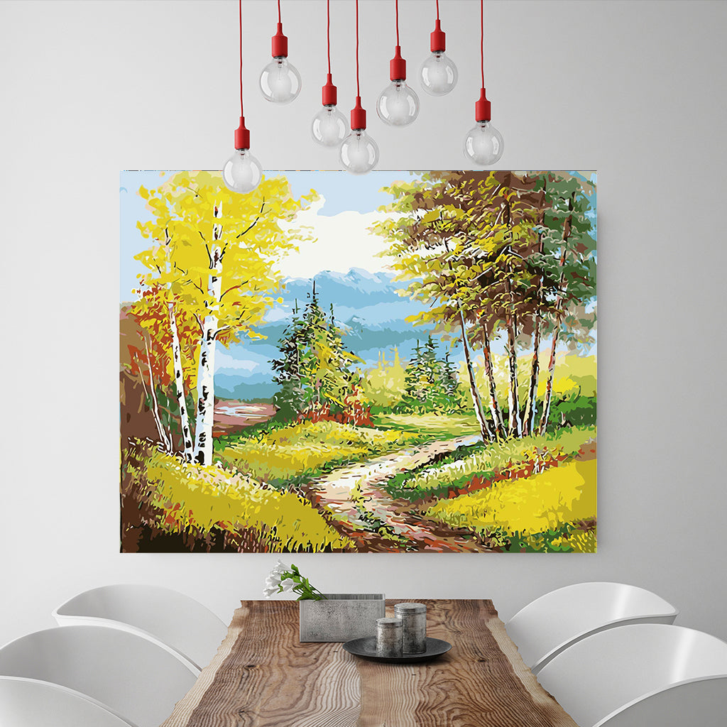 DIY Painting by number kit | Field scenery