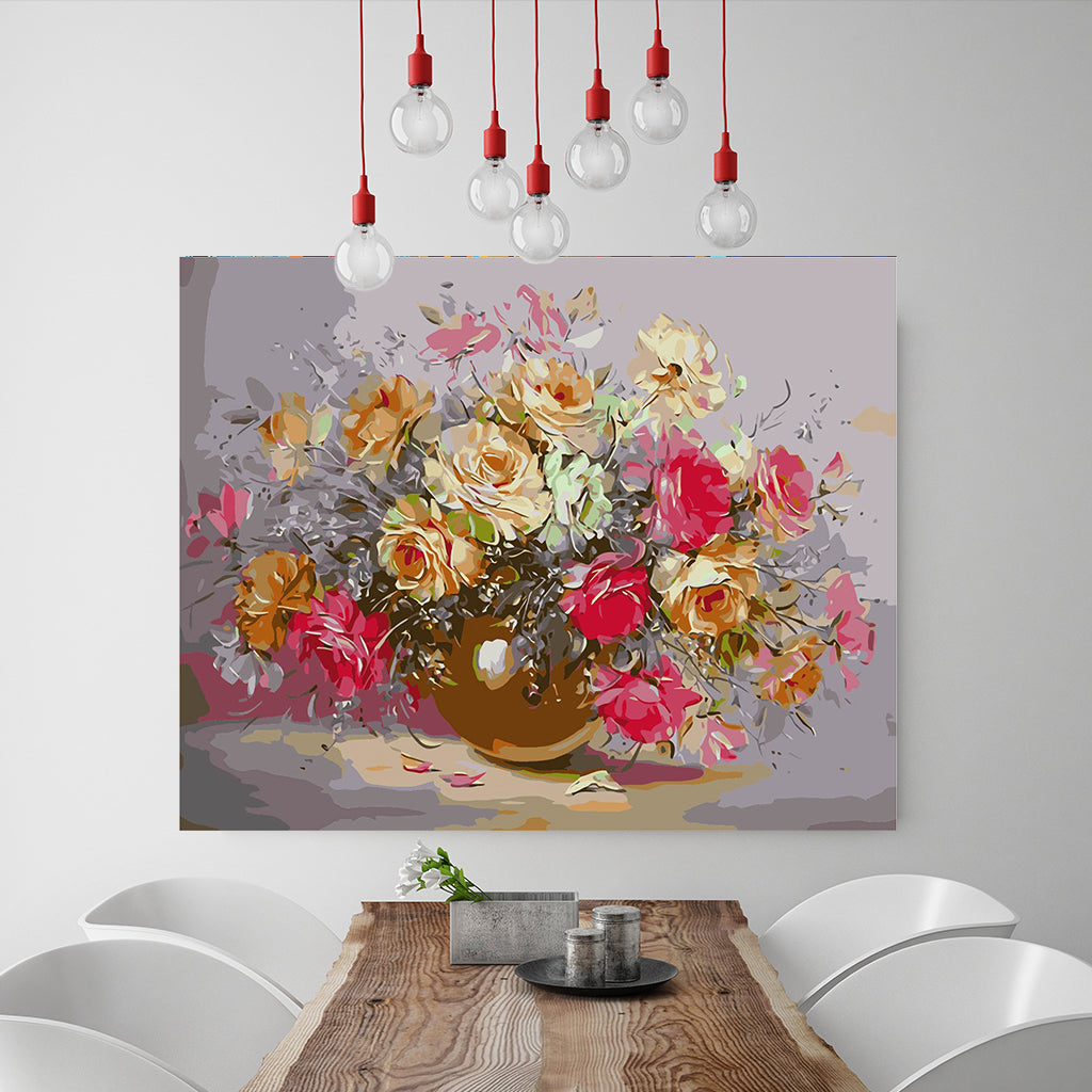 DIY Painting by number kit | Fresh flowers