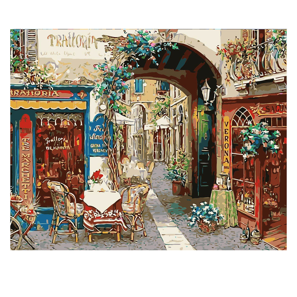 DIY Painting by number kit | Beautiful european town