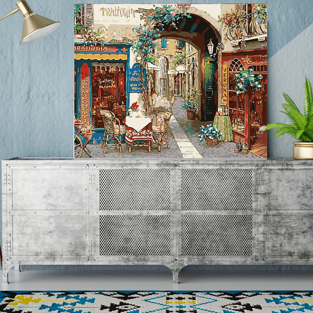 DIY Painting by number kit | Beautiful european town