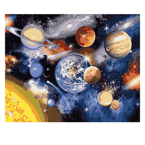 DIY Painting by number kit | Planets