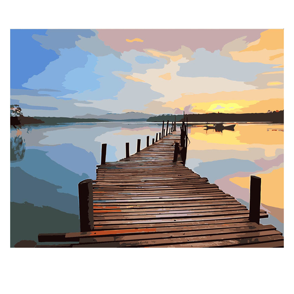 DIY Painting by number kit | Plank road by the sea
