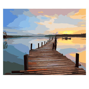 DIY Painting by number kit | Plank road by the sea