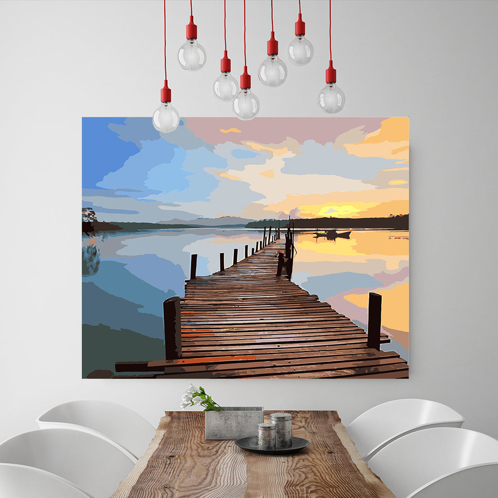 DIY Painting by number kit | Plank road by the sea
