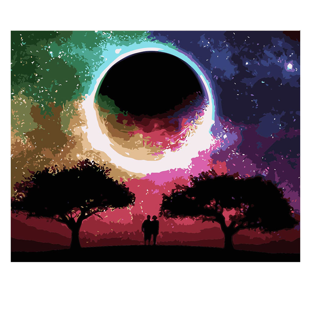 DIY Painting by number kit | Couple under the big moon