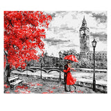 DIY Painting by number kit | Couple under the red tree