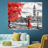 DIY Painting by number kit | Couple under the red tree