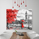 DIY Painting by number kit | Couple under the red tree