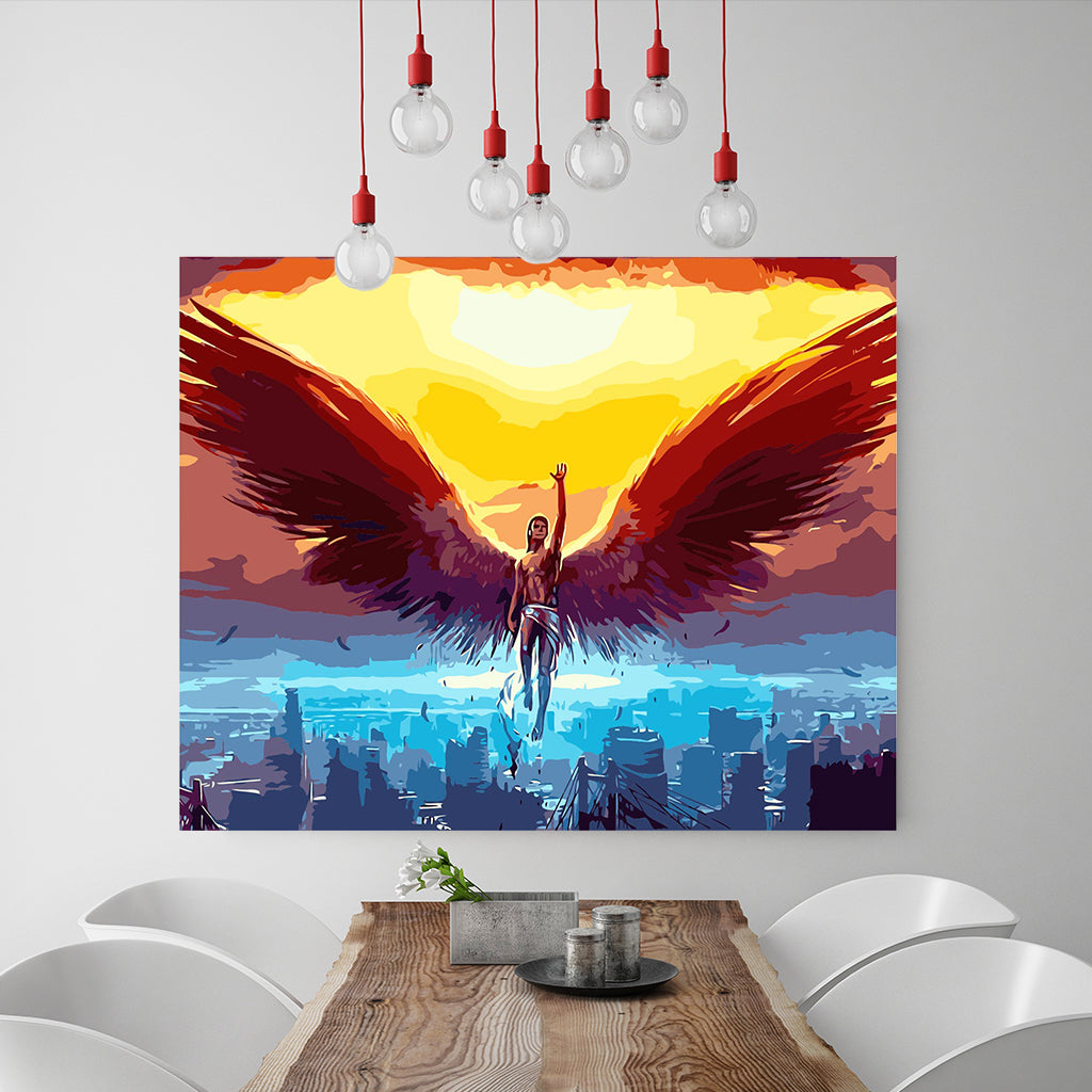 DIY Painting by number kit | Man with big wings