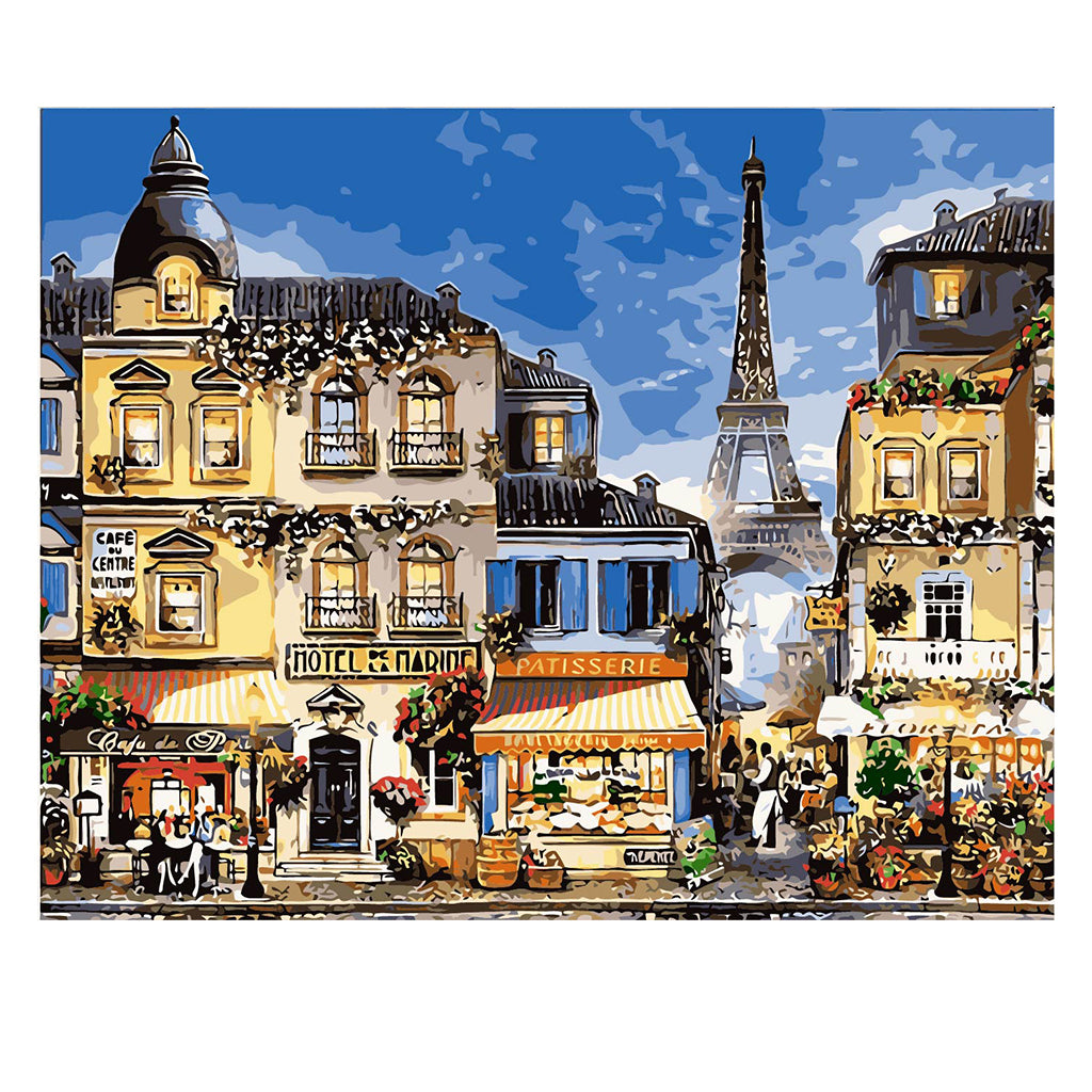 DIY Painting by number kit | Beautiful european town