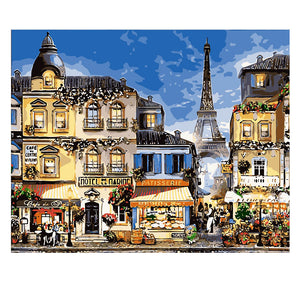 DIY Painting by number kit | Beautiful european town