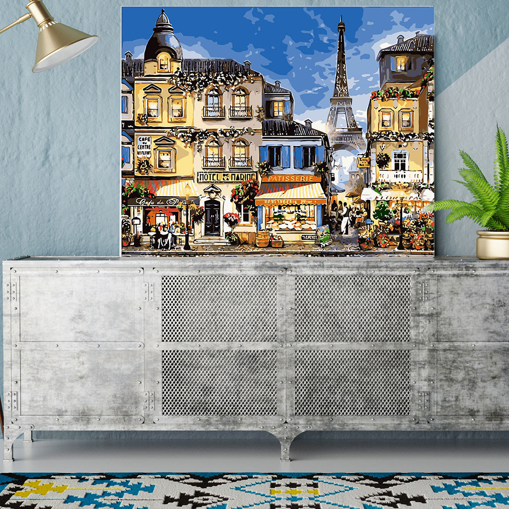 DIY Painting by number kit | Beautiful european town