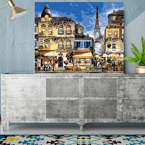 DIY Painting by number kit | Beautiful european town