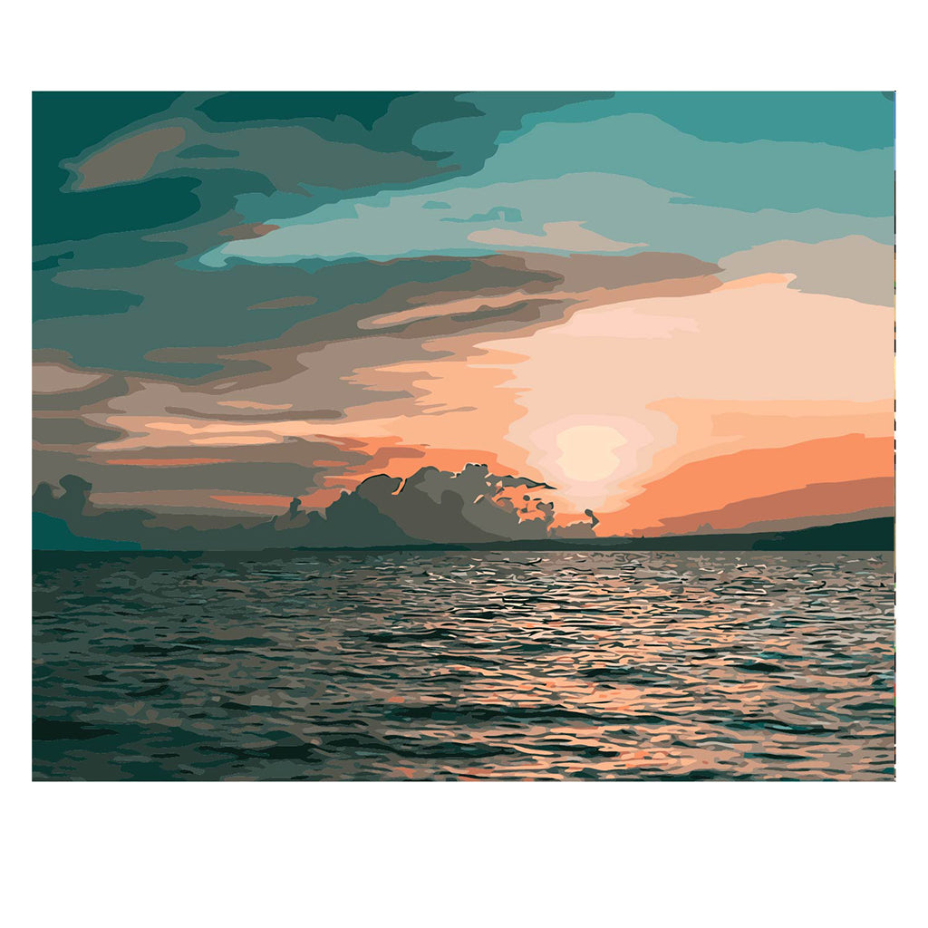 DIY Painting by number kit | Calm lake
