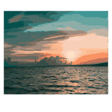 DIY Painting by number kit | Calm lake