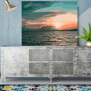 DIY Painting by number kit | Calm lake