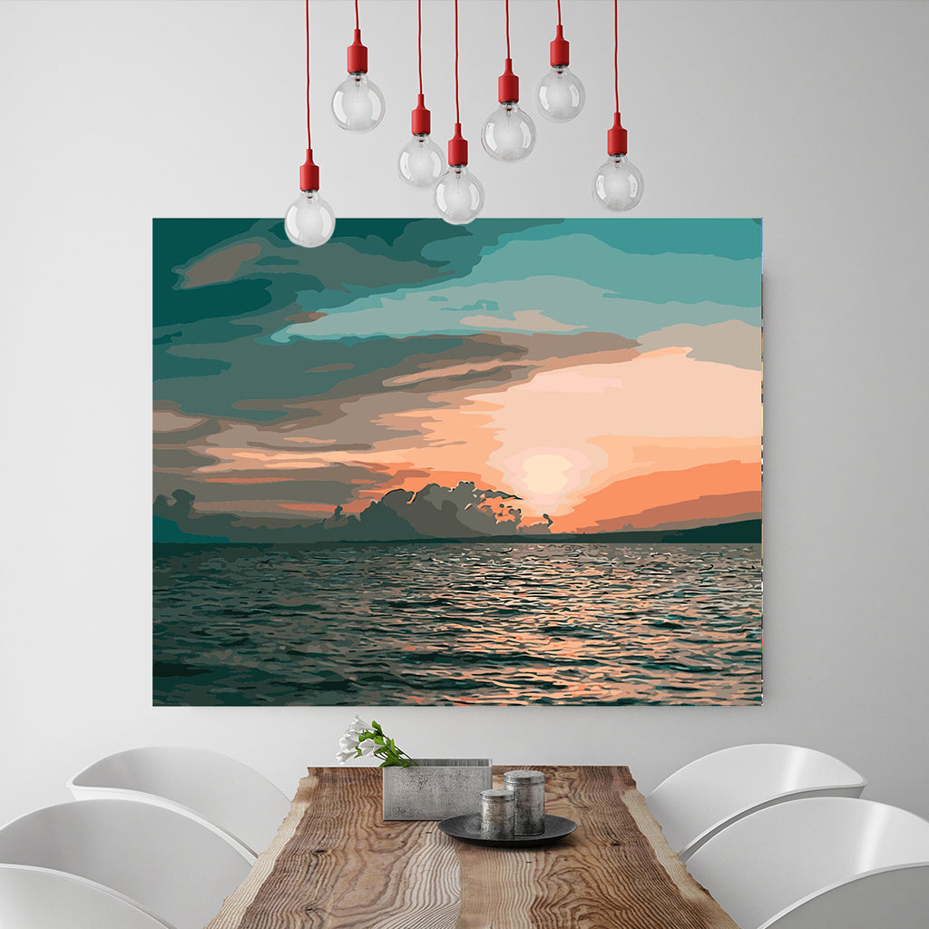 DIY Painting by number kit | Calm lake