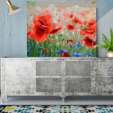 DIY Painting by number kit | Red flowers