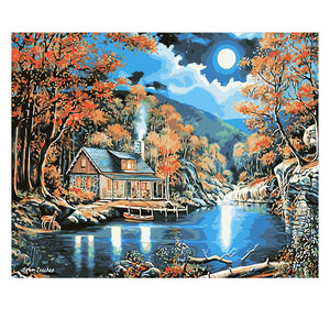 DIY Painting by number kit | The night in the field house